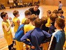 Antonín Pitcký coby trenér ústeckých basketbalových nadjí