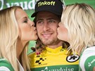 Peter Sagan slaví vítzství ve tetí etap Kolem výcarska.