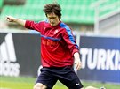 Tomá Rosický na tréninku reprezentace ped utkáním s Chorvatskem.