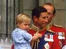 Princ Charles a jeho syn princ William (Londýn, 15. ervna 1984)