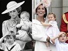 Princezna Diana se syny v roce 1985 a vévodkyn Kate s dtmi v roce 2016