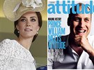 Vévodkyn Kate na dostizích v Ascotu a princ William na obálce magazínu Attitude