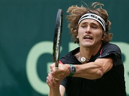 Alexander Zverev ve finlovm zpase Gerry Weber Open.