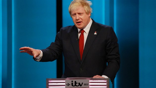 Bval londnsk starosta Boris Johnson bhem televizn debaty (9.6.2016).