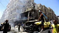 Teroristé spáchali na jiním pedmstí Damaku dva atentáty. (11. 6. 2016)