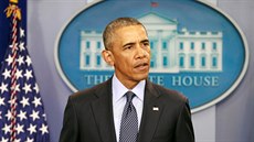 Americký prezident Barack Obama na tiskové konferenci po stelb v Orlandu...