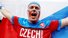 �eský fanou�ek v Toulouse na utkání proti �pan�lsku.