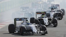 Felipe Massa po startu Velké ceny Evropu v Baku.