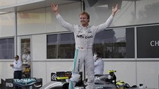 Nico Rosberg slaví premiérové vítzství ve Velké cen Evropy v Baku.