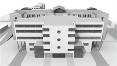 Vizualizace budoucí podoby chebské nemocnice se zcela novým pavilonem, jeho...