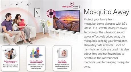 Nová televize LG Mosquito Away má odpuzovat komáry
