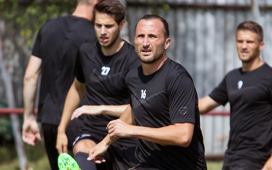 Petr Jiráek v novém dresu. Poprvé se pedstavil za Jablonec.