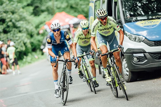 Roman Kreuziger útoí na Zdeka tybara bhem republikového ampionátu v...