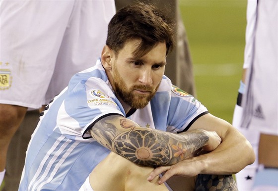 Lionel Messi po prohraných finálových penaltách na Copa América.