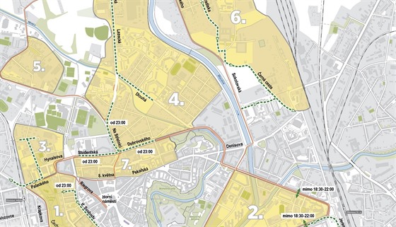 Sch�ma dopravn�ch omezen� v ulic�ch Olomouce a z�n uzav�en�ch kv�li p�lmaratonu.