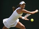Srbská tenistka Ana Ivanoviová hraje v 1. kole Wimbledonu.