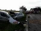 �tern� nehoda u Doln�ch �edic nedaleko Holic na Pardubicku.