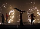 Poln� v plamenech. Obec hostila mezin�rodn� festival ohn�
