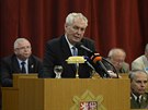 Prezident Milo Zeman hovoil k delegátm desátého sjezdu eského svazu...