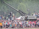 Den pozemního vojska Bahna, který armáda kadoron poádá na tankodromu u...