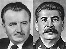 Klement Gottwald a Josif Vissarionovič Stalin