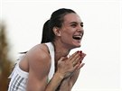 Jelena Isinbajevová slaví vítězství na ruském šampionátu v Čeboksarech.
