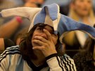 Smutní fanouci Argentiny po prohraném finále Copy América s Chile.