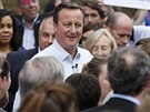 Britský premiér David Cameron bhem stedení kampan na Birminghamské...