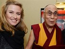 Emma Smetana a dalajláma při jeho návštěvě Prahy
