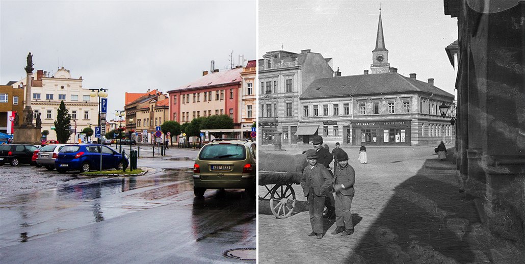 Nymburk dnes a na snímku z roku 1900.