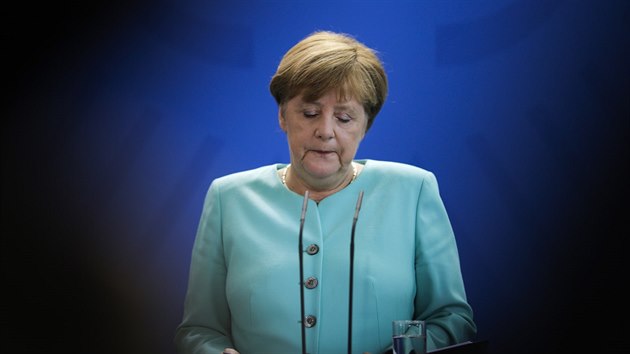 Nmeck kanclka Angela Merkelov komentuje vsledky britskho referenda (24. ervna 2016)