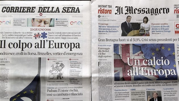 Tma brexitu v italskm tisku (25. ervna 2016)