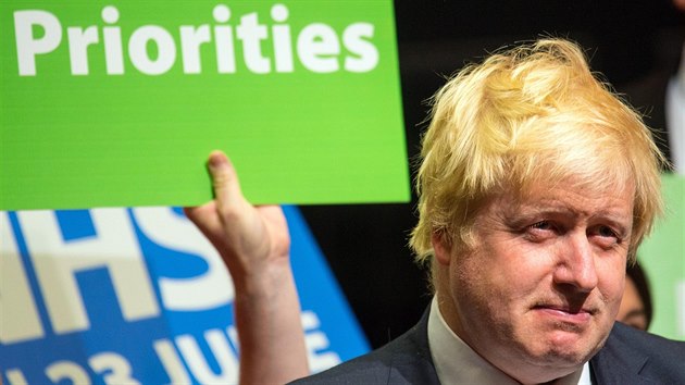 Britov budou o budoucnosti sv zem hlasovat ji ve tvrtek Boris Johnson dlouhodob prosazuje vystoupen Britnie z EU (20. ervna 2016)