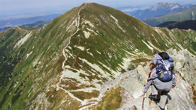 Stezka pes Ostrý Rohá smrem na Volovec