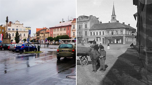 Nymburk dnes a na snímku z roku 1900.