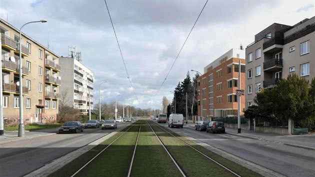 Investor předložil komisi územního rozvoje dvě možné podoby nového bytového domu v ulici Na Petřinách. I když se členům komise více líbila bílá varianta, přiklonili se k této cihlové.