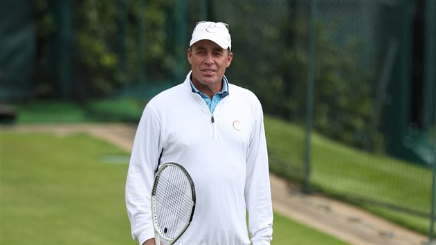 Ivan Lendl na trninku Andy Murrayho ped zatkem Wimbledonu.