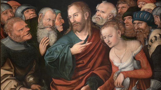 Lucas Cranach star a dlna, Cizolonice ped Kristem, po 1537