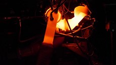 Turbodmychadlo pi testech rozpálené na 1050 stup Celsia