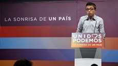len Unidos Podemos Inigo Errejon mluví k novinám (26. erven 2016)