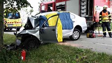 Kromě srážky v Brně zasahovali hasiči v pondělí u několika dalších nehod. U...