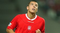 Milan Baro v dresu Liverpoolu, kdy mu bylo jedenadvacet, psal se rok 2003.