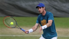 Andy Murray na tréninku ve Wimbledonu