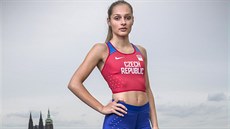 tvrtkaka Tereza Vokálová v novém atletickém dresu pro olympijské hry v Rio de...