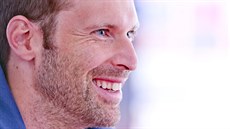 Usměvavý Petr Čech během fotbalového Eura