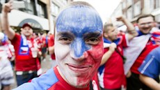 Český fanoušek na mistrovství Evropy ve Francii