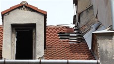 Špatný stav Oulického domů, především střech, v Revoluční ulici v Ústí nad...
