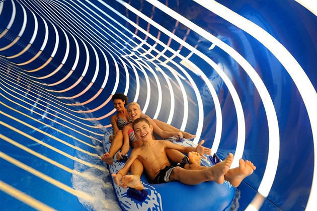 Tobogan Blue trio v Aqualandu Moravia