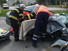 V Jaroov nad Nerkou se srazila dv osobn a jedno nkladn auto.