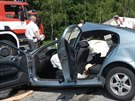 V Jaroov nad Nerkou se srazila dv osobn a jedno nkladn auto.
